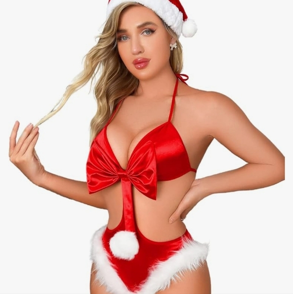 Christmas  Sexy Santa Outfit Red Large NWT - Picture 1 of 4